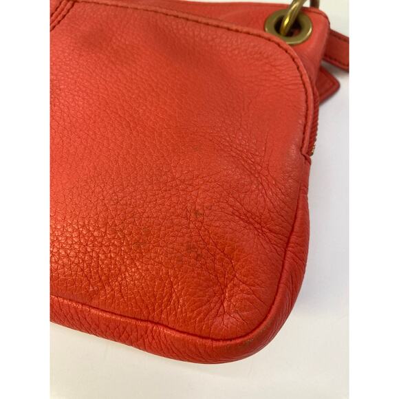 FOSSIL SMALL ORANGE PEBBLED LEATHER CROSSBODY BAG - Picture 5 of 15